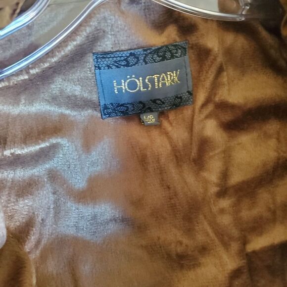 Women's Hooded Zip Up Jacket Size Large Brown - Picture 4 of 4